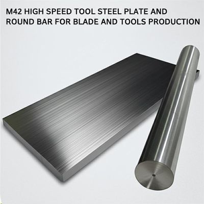 M42 High Speed Tool Steel Plate and Round Bar with Over 60 HRC Hardness and 66 HRC Tempered Hardness for High Capacity Cutting Tools